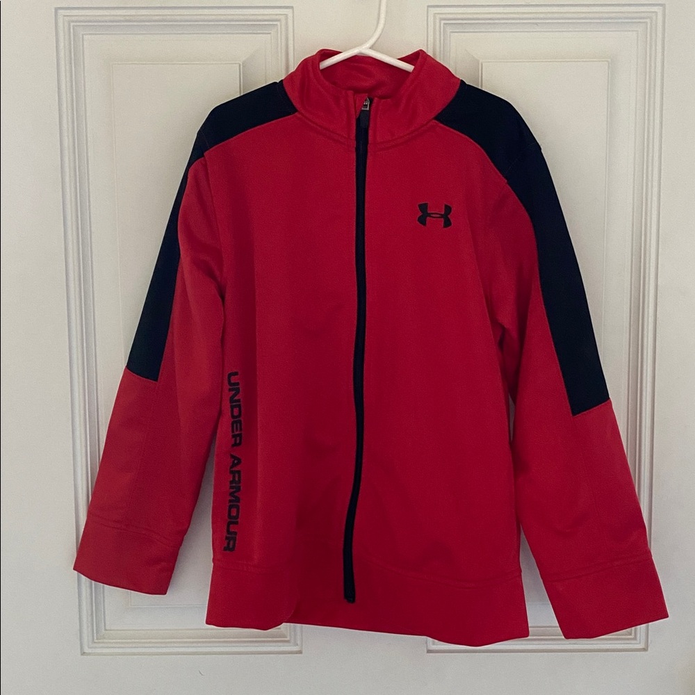 Under Armour Red and Black Full-Zip Jacket
